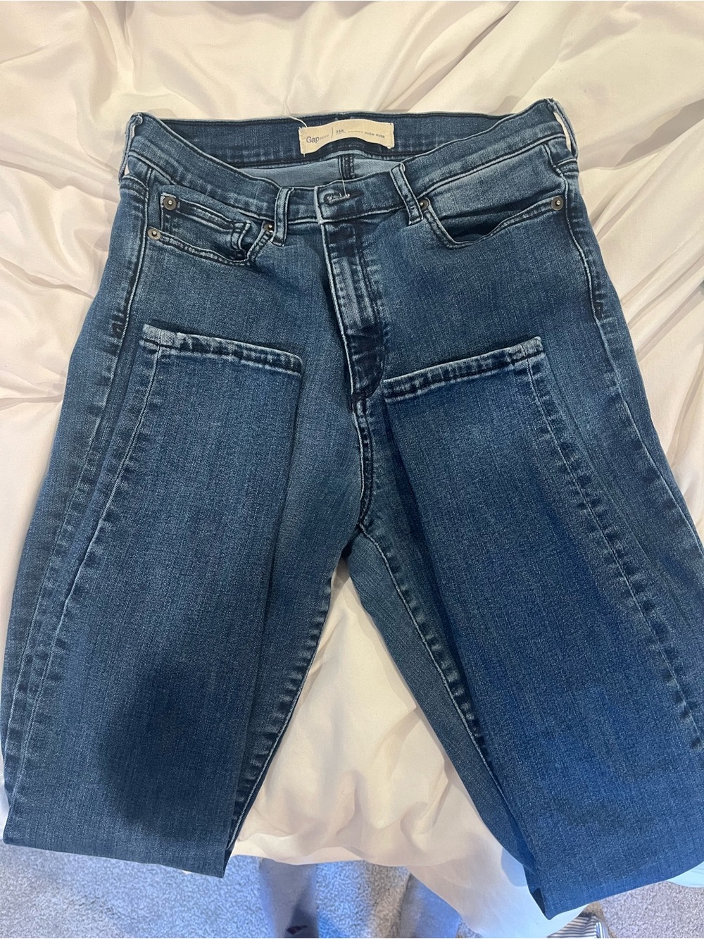 High-Rise Dark Blue Women's Skinny Jeans
